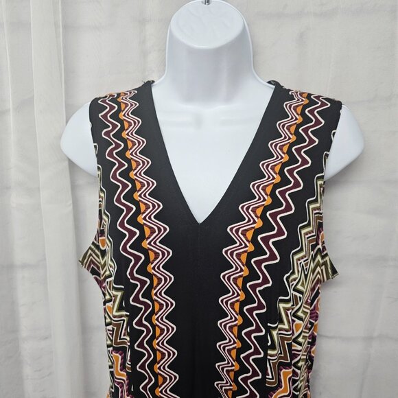 Dressbarn Dress Retro Asymmetrical Sleeveless Black Grunge 8 - Picture 2 of 14